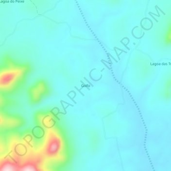 Mapa topográfico Golfo, altitud, relieve