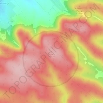 Mapa topográfico Kamula, altitud, relieve