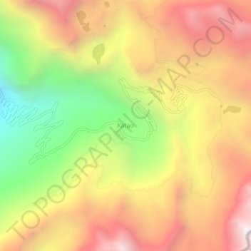 Mapa topográfico Katao, altitud, relieve