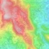 Mapa topográfico Stefani, altitud, relieve