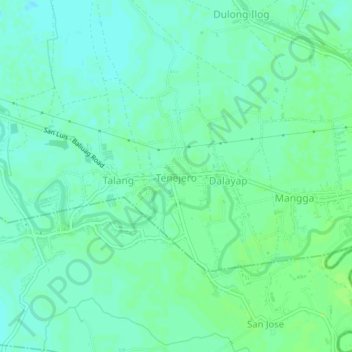Mapa topográfico Tenejero, altitud, relieve