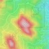 Mapa topográfico Evergreen Mountain, altitud, relieve
