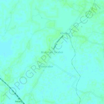 Mapa topográfico Brahman Taraboi, altitud, relieve