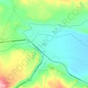 Mapa topográfico Solak, altitud, relieve