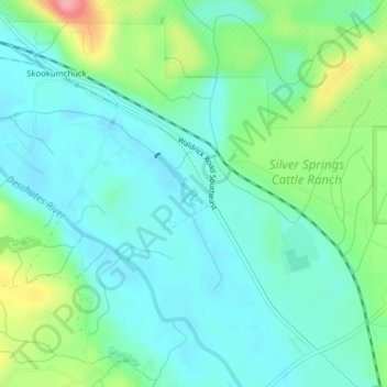 Mapa topográfico Silver Spring, altitud, relieve