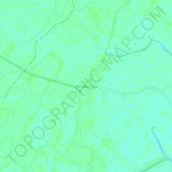 Mapa topográfico Astaranga, altitud, relieve