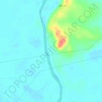 Mapa topográfico White Cliffs Public Use Area, altitud, relieve
