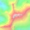 Mapa topográfico Pico Bolívar, altitud, relieve