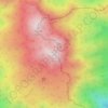 Mapa topográfico Mt. Hakusan, altitud, relieve