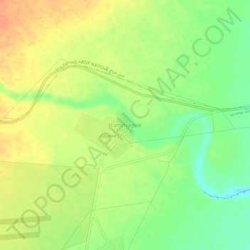 Mapa topográfico Hammaguir, altitud, relieve