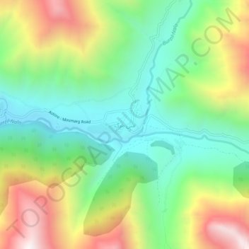Mapa topográfico Minimarg, altitud, relieve