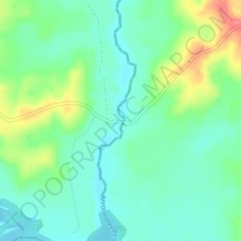 Mapa topográfico Passo das Pedras, altitud, relieve