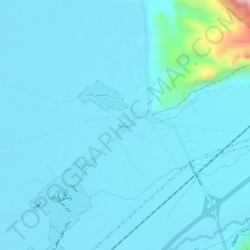 Mapa topográfico امیدیه, altitud, relieve