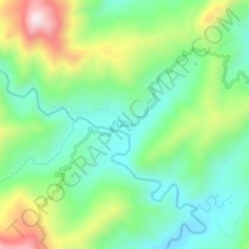 Mapa topográfico Saliok, altitud, relieve