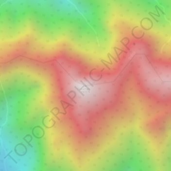 Mapa topográfico Cyclops Mountain, altitud, relieve