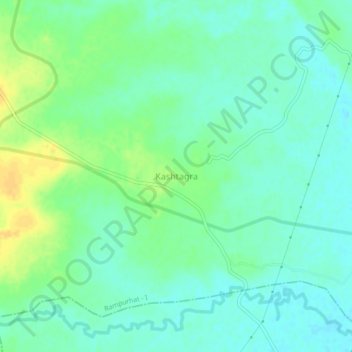 Mapa topográfico Kashtagra, altitud, relieve