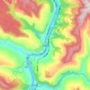 Mapa topográfico Washi, altitud, relieve