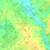 Mapa topográfico Les Grandes Landes, altitud, relieve
