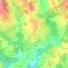 Mapa topográfico Le Caillou-Blanc, altitud, relieve