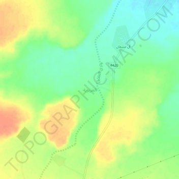 Mapa topográfico Al Aziziyah, altitud, relieve