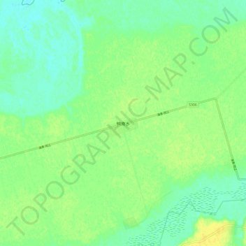Mapa topográfico Yanan, altitud, relieve