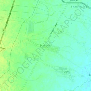 Mapa topográfico Dumarais, altitud, relieve