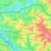 Mapa topográfico Deepdene, altitud, relieve