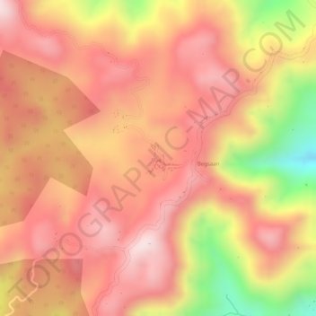 Mapa topográfico Man-ai, altitud, relieve