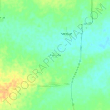 Mapa topográfico Ansurda, altitud, relieve