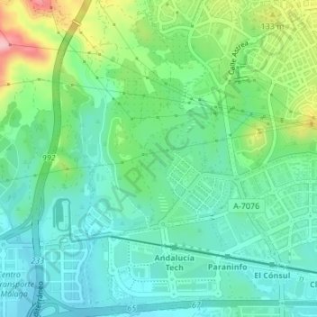 Mapa topográfico Soliva, altitud, relieve