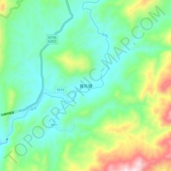 Mapa topográfico Pule, altitud, relieve