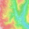 Mapa topográfico Rouças, altitud, relieve