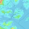 Mapa topográfico Xiamen City, altitud, relieve