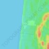 Mapa topográfico Hourtin Plage, altitud, relieve