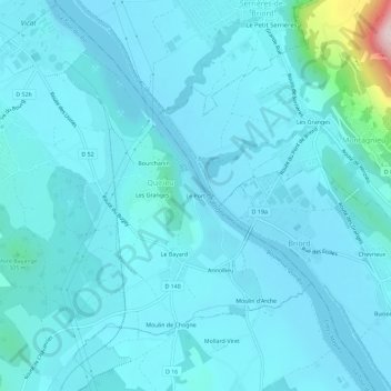 Mapa topográfico Le Port, altitud, relieve
