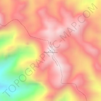 Mapa topográfico Buttu Bobongbatu, altitud, relieve