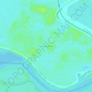 Mapa topográfico Puerto Constanza, altitud, relieve