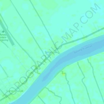 Mapa topográfico Tempuling, altitud, relieve