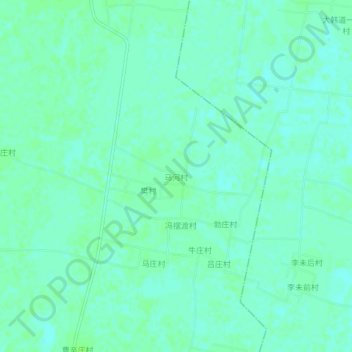 Mapa topográfico Mahecun, altitud, relieve