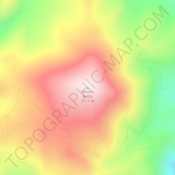 Mapa topográfico Mount Baldy, altitud, relieve