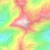 Mapa topográfico Monte Marzo, altitud, relieve