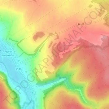 Mapa topográfico Chemin des Noyers, altitud, relieve