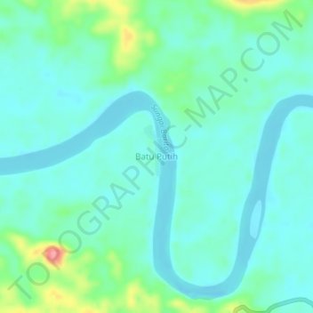 Mapa topográfico Batu Putih, altitud, relieve
