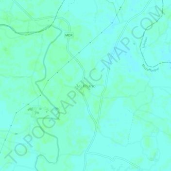 Mapa topográfico Raj Khand, altitud, relieve