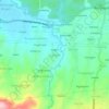 Mapa topográfico Gandok, altitud, relieve