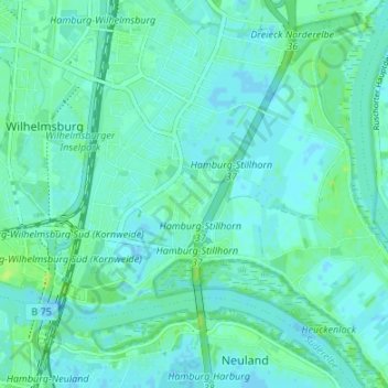 Mapa topográfico Kirchdorf-Süd, altitud, relieve