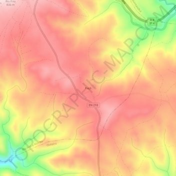 Mapa topográfico Paçó, altitud, relieve