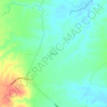 Mapa topográfico Warat, altitud, relieve