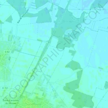 Mapa topográfico Unterfeld, altitud, relieve