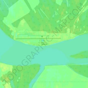 Mapa topográfico Galena, altitud, relieve